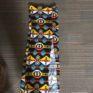 Vibrant maxi skirt with Aztec pattern!